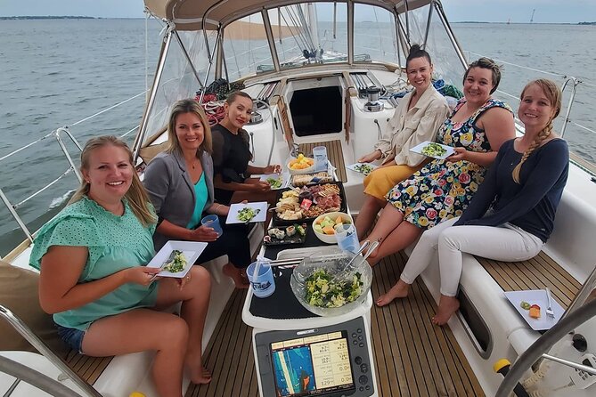 Private Luxury Sunset Sail on the 50ft Sailing Yacht Fate BYOB - The Charleston Battery from the water