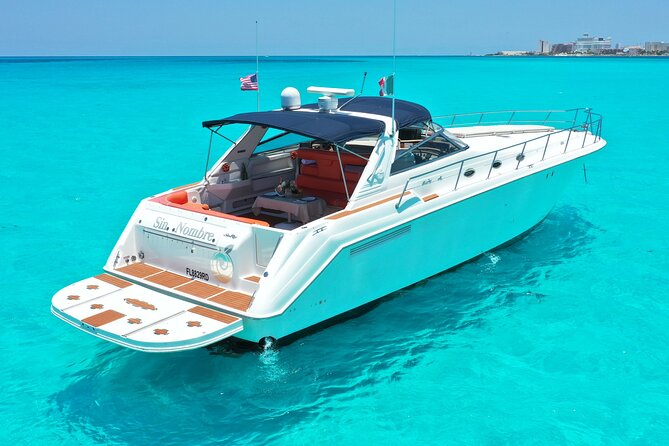 Private Luxury Yacht 55FT Rental in Cancun - Snorkeling, Swimming, and the Floating Lily Pad