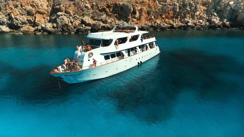 Protaras: Harmony | Value Turtle Luxury Boat with Slide - Cape Greco’s Church, Bridges, and Shrines