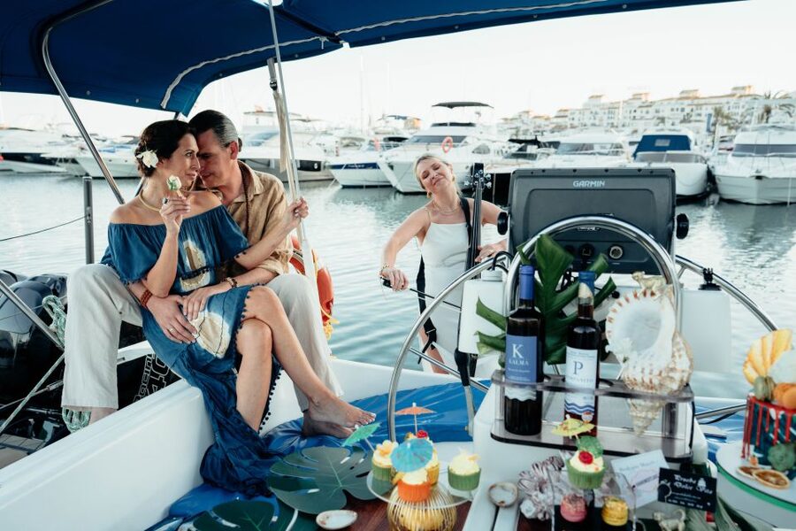 Puerto Banús by Sailboat: Discover Marbella’s Luxury Coast - A photo stop with Puerto Banús behind you