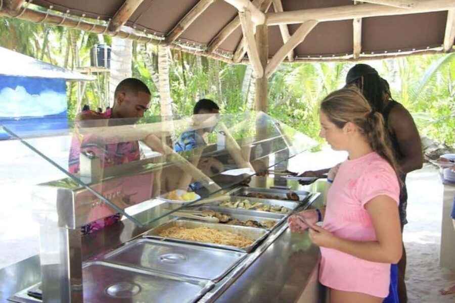 Punta Cana - Santo Domingo: Saona Island VIP Catamaran Tour - A Caribbean Creole buffet at lunchtime