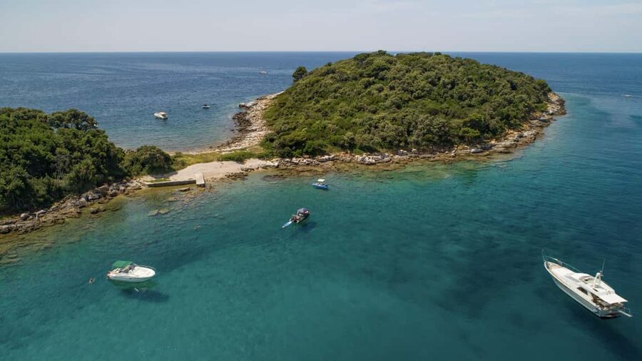 Rovinj: Luxury Island Hopping with Swimming & Snorkeling - Rovinj old town from the sea