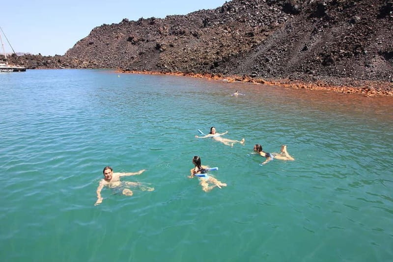 Santorini: Luxury Catamaran Cruise with Lunch, BBQ & Drinks - The Caldera and Palea Kameni hot springs