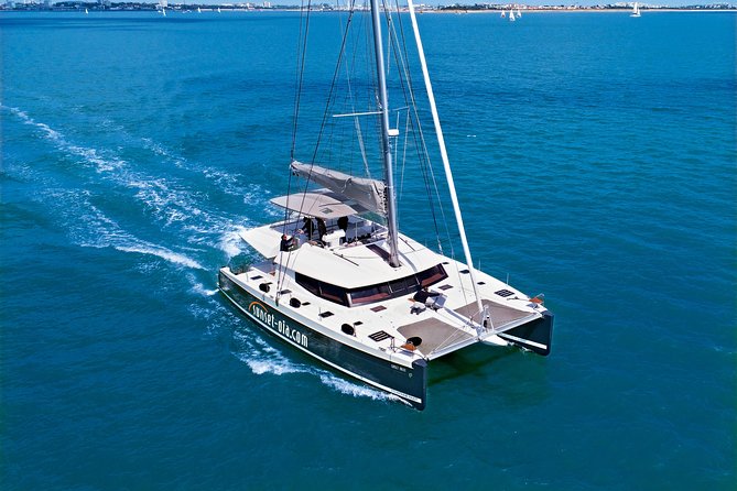 Santorini Luxury Catamaran Day Cruise with BBQ,drinks,transfer - Ammoudi Port and the first steps aboard