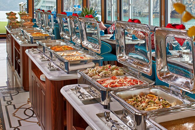 Sea Lion Luxury 5-Star Halong Day Cruise,Buffet Lunch,Shuttle Bus - Buffet lunch and the afternoon food stop