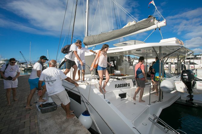 St Maarten Luxury Catamaran Full-Day Group Charter - Lunch is more than a sandwich