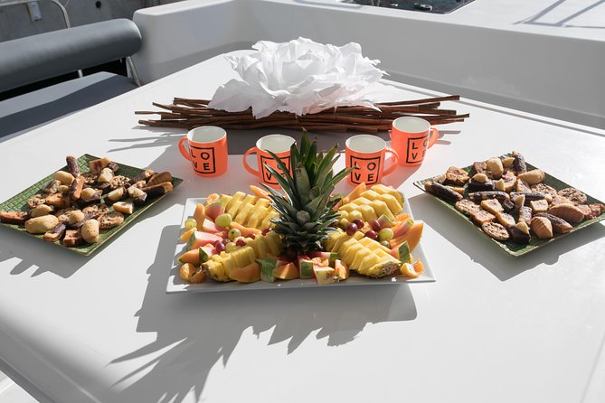 St Maarten Luxury Catamaran Full-Day Group Charter - Breakfast sets a relaxed pace