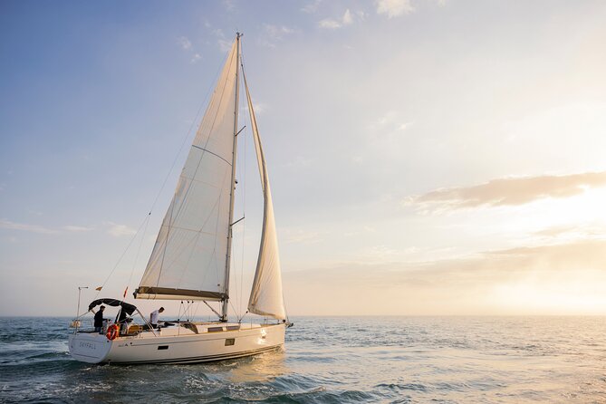 Sunset On A Luxury Sailboat From Port Olimpic - Barcelona’s Skyline From the Sea