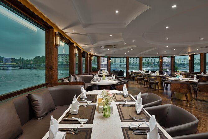 The Catamaran Luxury Day Cruise to Halong Bay from Hanoi(Best Selling) - A six-course lunch with room to relax