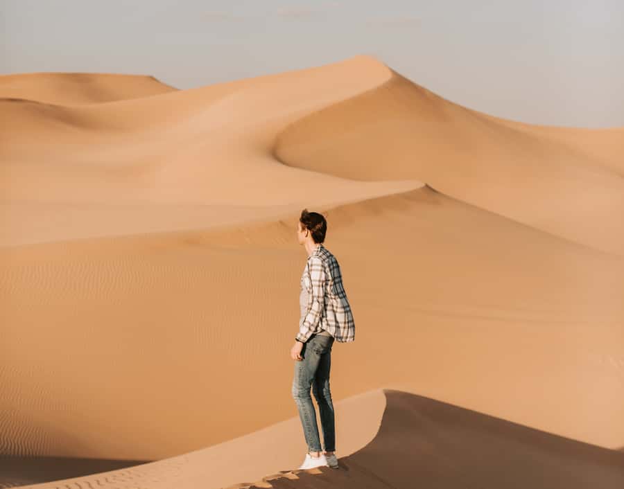 the luxury 2days 1night desert tour from fez to fez/marakech - Reaching the dunes at sunset