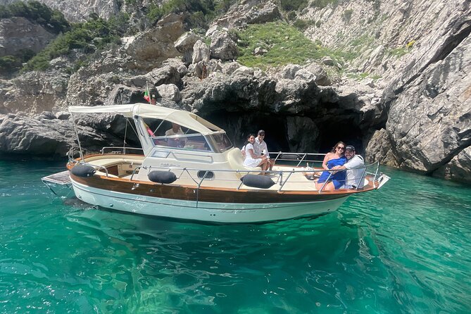 Three Hour Private Guided Tour of Capri with a luxury Gozzo cabin cruiser - Green Grotto and a chance to swim