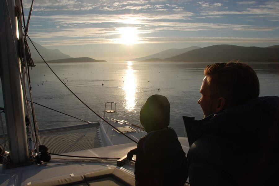 Tromsø: Fjord and Islands Luxury Catamaran Cruise - Mountain views as Tromsø slips behind