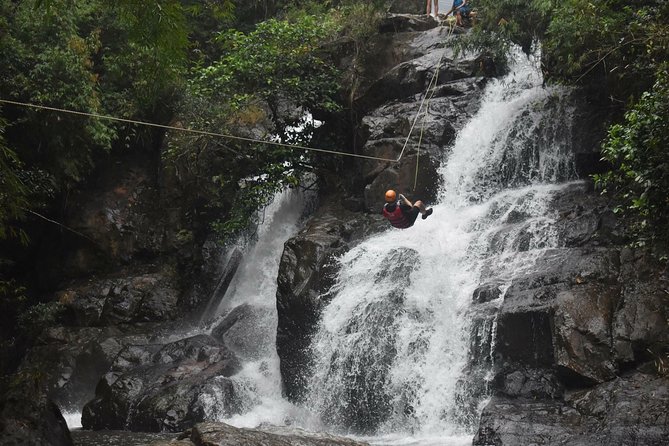 VIP Adventure Tour- Dalat Canyoning/Snapling/Rappeling - The 18-meter dry rappel builds confidence