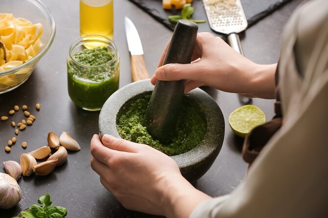 VIP Cooking Class with Carbonara, Pesto Making, Lasagna & Cannoli - Starting at Sant’Ambrogio Market in Florence