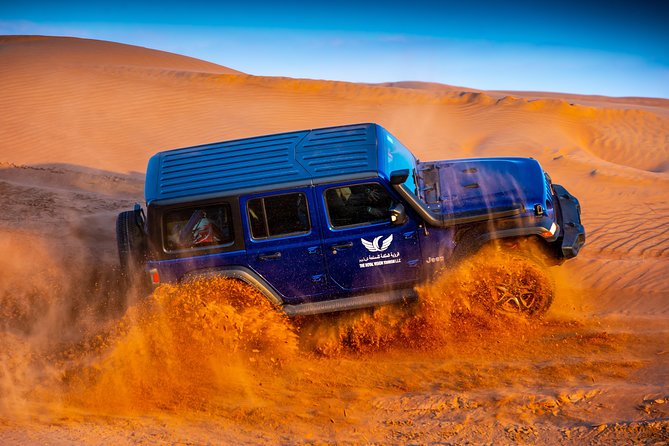 VIP Desert Safari Private & Front Area VIP Table Service - Sandboarding adds a simple, family-friendly activity