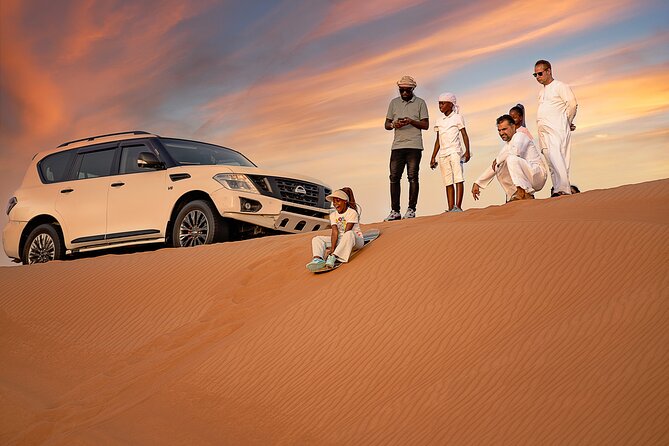 VIP Dubai Desert Safari Camel Ride, Sand Ski, Live BBQ Dinner - A Quiet Camel Ride at Camp
