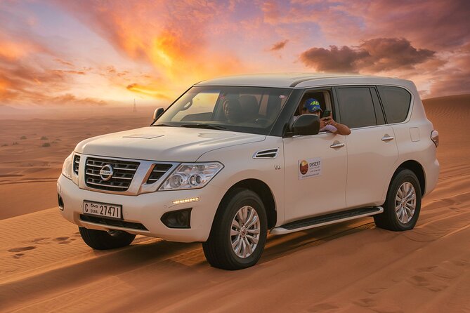 VIP Dubai Desert Safari Camel Ride, Sand Ski, Live BBQ Dinner - VIP Seating and the Evening Camp