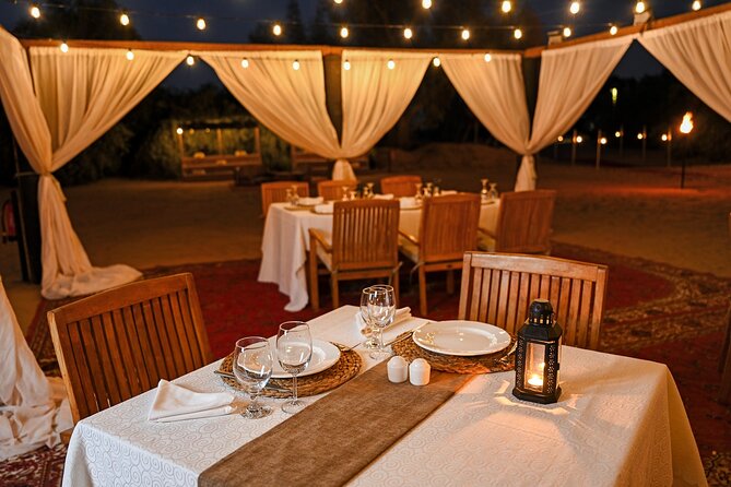 VIP Dubai Sunset Desert Safari: Camel Ride, BBQ, Unlimited Spirit - Camel riding and sandboarding keep the evening active