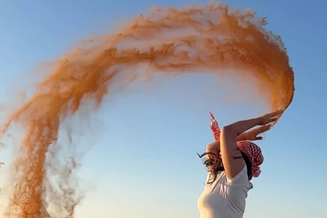 Vip Evening Desert Safari with quad bike,Camel Riding & Dinner - Dune bashing across the Arabian Desert