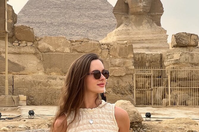 ViP Private Tour Giza Pyramids,Sphinx,camel ride , inside Pyramid - The Great Sphinx and the classic pyramid view