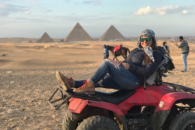 VIP Pyramids,Camel,Quad Bike(ATV) lunch,Tickets & dinner Cruise - One hour on a camel around the pyramids