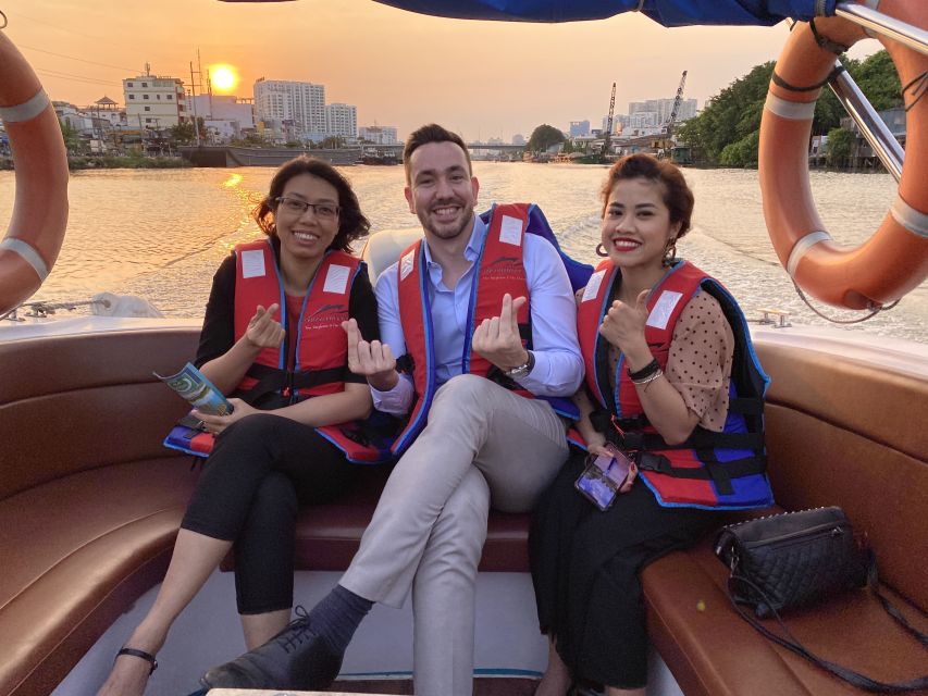 VIP Tour Enjoy Romantic Sunset by Speed Boat Free Cocktail - Vinhomes, Saigon New Port, and the modern riverfront