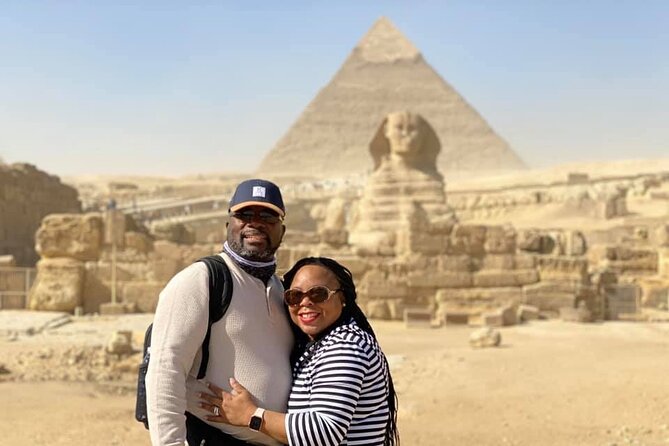 VIP tour to Giza pyramids, Sphinx, Camel ride, lunch, GEM museum - Khafre’s Valley Temple and the Great Sphinx